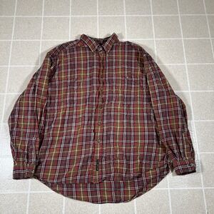 Vintage Abercrombie Big Shirts Men's SZ XL Heavy Flannel 100% Cotton Plaid Y2K